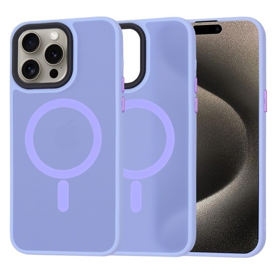 Husa pentru iPhone 15 Pro Max - Techsuit HaloFrost&nbsp;MagSafe Series - Light Purple