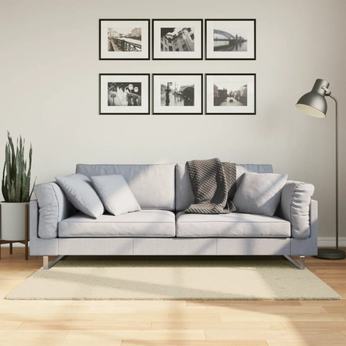 vidaXL Covor HUARTE, fir scurt, moale și lavabil, crem, 80x150 cm