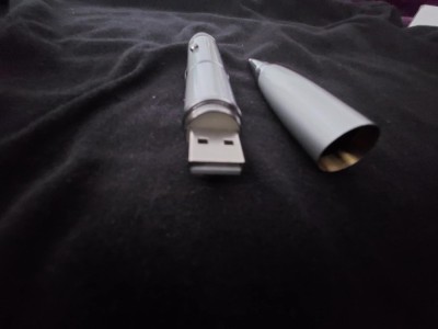 Pix vintage Metalic Superb VINTAGE ARGINTIU,Memorie USB, Flash drive, tip stilou cu laser,functionalitate 3 in 1, Pix argintiu vintage cu USB foto