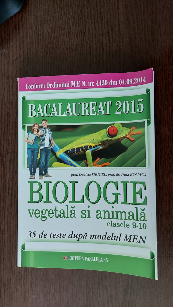 BIOLOGIE VEGETALA SI ANIMALA CLASELE 9 -10 , 35 DE TESTE , FIRICEL ,KOVACS, Clasa  9 | Okazii.ro