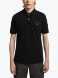 Tricou polo barbati din bumbac Elbas cu croiala Regular Fit negru M, Negru, M INTL, 5XL)), Napapijri