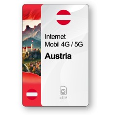 eSIM Internet Austria, valabil 7 zile, trafic 1 GB, Standard