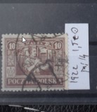 TS23 - Timbre serie Polonia - 1922 stampilat val 10 Mi 14