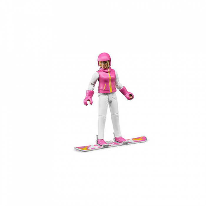 BRUDER - FIGURINA FEMEIE CU SNOWBOARD