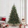 VidaXL Brad de Crăciun artificial Verde 210 cm PVC și metal și plastic 3395560