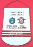 Fanion (protocol) meci fotbal TURRIS OLTUL TURNU MAGURELE - RAPID BUCURESTI (20.08.2019 - Liga 2-a etapa 3)