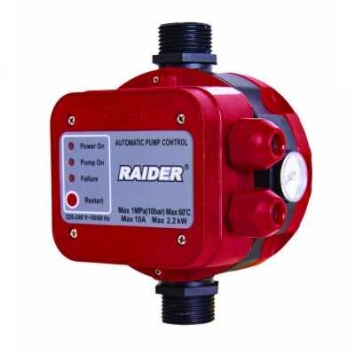 Presostat electronic presiune inalta, releu Omron, doua supape, maxima 10 bar, RD-EPC02, Raider Garden Tools, 070127 foto