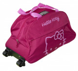 Troler textil hello kitty, 60x29x30 cm, 40 L, fuchsia