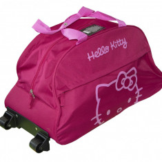 Troler textil hello kitty, 60x29x30 cm, 40 L, fuchsia