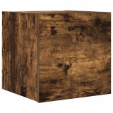 Cumpara ieftin Comoda TV cu montaj pe perete, stejar fumuriu, 30,5x30x30 cm
