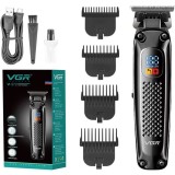 Cumpara ieftin Aparat de tuns profesional VGR 972, LED, USB, 180min autonomie, acumulator 1400mAh, lama ceramica, 4 piepteni (1.5-6mm), contur