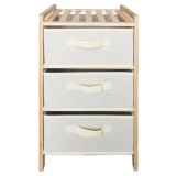 Raft - Comoda de baie din lemn 3 pozitii 32x26x60 cm, Oem