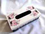 Cutie cu trandafiri roz, cutie de servetele de hartie 39939
