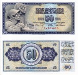 Bancnota Iugoslavia 50 Dinara 1968, UNC, Neutilizata