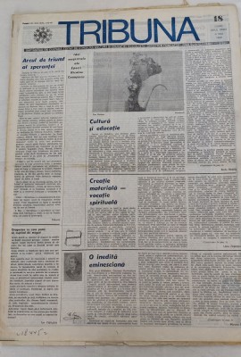 TRIBUNA - săptăm&amp;acirc;nal de cultură (4 mai 1989) Nr. 18 foto