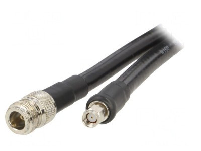 Cablu Coaxial 50&amp;Omega; 5m N-Femelă la RP-SMA-Masculin Negru foto