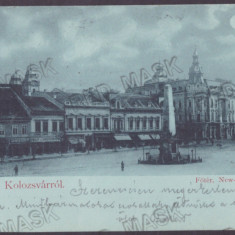 2915 - CLUJ, Market, Litho, Romania - old postcard - used - 1899