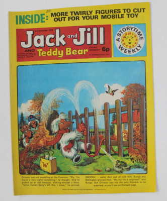 JACK AND JILL AND TEDDY BEAR , `REVISTA CU BENZI DESENATE PENTRU COPII , 2 NOV. , 1974 foto