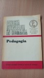 Istoria stiintelor in Romania. Pedagogia