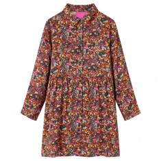 Rochie pentru copii cu m&acirc;neci lungi, multicolor, 104