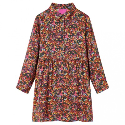 Rochie pentru copii cu m&amp;acirc;neci lungi, multicolor, 104 foto