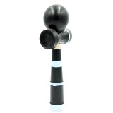 Kendama profesională din lemn de fag &ndash; 22 cm, negru cu accente albe