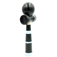 Kendama profesională din lemn de fag &ndash; 22 cm, negru cu accente albe