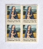 4 timbre Statele Unite bloc de 4 val. MNH 1979 Gerard David Madonna si Pruncul, SUA, Arta, Nestampilat