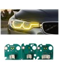 Set 3 module galbene CSL Style Angel Eyes DRL BMW Seria 3 F30 Facelift - 63117419615, 7419615, 63117419610, 7419610, Xenon Bright