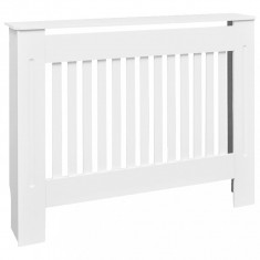 Mască de calorifer încălzire, dulap radiator, alb, 112 cm, MDF