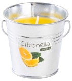 Lumanare repelenta cu citronella &icirc;n galeata metalica, 80 g