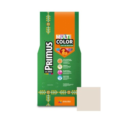 Chit de rosturi gresie si faianta Primus Multicolor, B47 floral white, interior / exterior, 2 kg foto