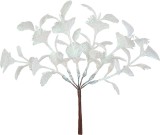 Crenguta decorativa alba MagicHome pentru aranjamente de Craciun, 17 cm