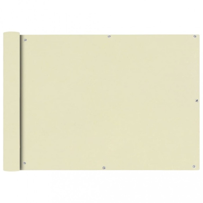 vidaXL Prelată balcon din material textil oxford, 75 x 600 cm, bej