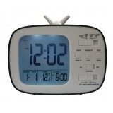 Ceas digital de masa , model Retro TV , afisaj 12/24 h , termometru , negru