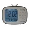 Ceas digital de masa , model Retro TV , afisaj 12/24 h , termometru , negru