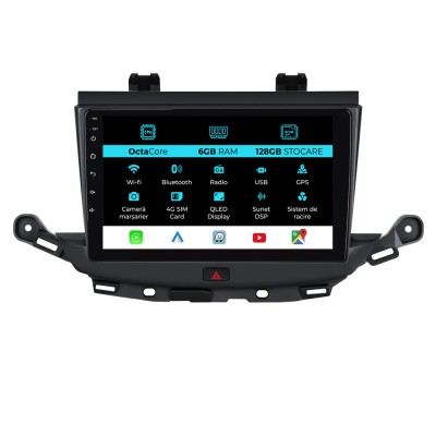 Navigatie Dedicata Opel Astra K (2015 - 2021) 9 Inch, 6Gb Ram, 128Gb stocare, Carplay foto