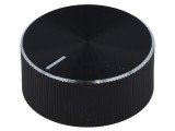 Buton Rotativ Indicator Negru 6mm Aluminiu Plastic