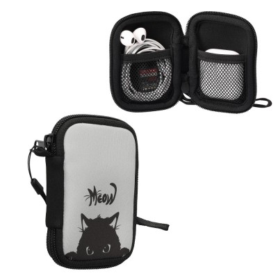 Husa Kwmobile Universala, Neopren, Gri/Negru, 58148.05 foto