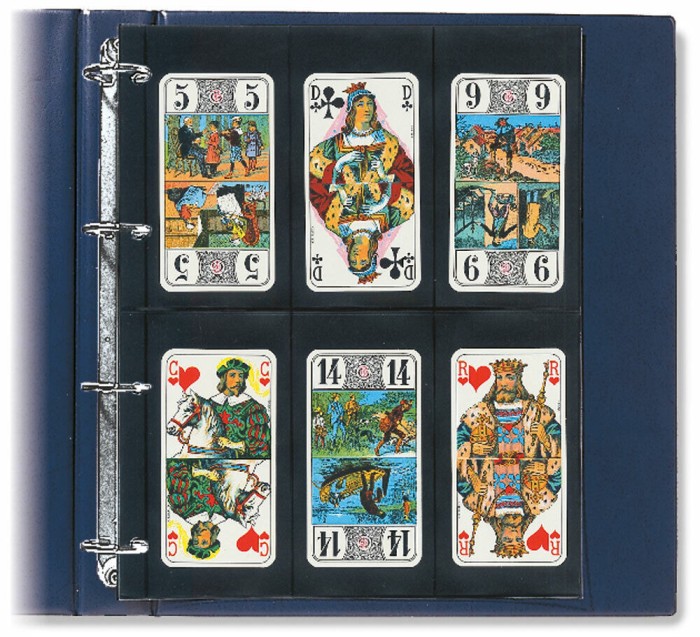 Set 5 folii negre,Compact A4, cu 12 buzunare de 145 x 70 mm