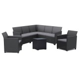 Set de mobilier de grădină Claire IV cu 7 locuri și masă de depozitare Vigo
