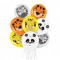 Set 8 baloane latex 30 cm multicolore imprimate cu animale