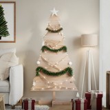VidaXL Brad de Crăciun din lemn decorativ, 150 cm, lemn de pin masiv