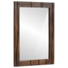 Oglinda Baie Perete vidaXL Maro 50x2.5x70cm Lemn Mango, Oglinda Plata, Montaj Inclus