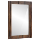 vidaXL Oglindă pentru baie Pe perete cu oglindă Maro 50 x 2.5 x 70 cm