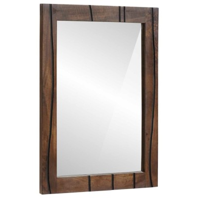 vidaXL Oglindă pentru baie Pe perete cu oglindă Maro 50 x 2.5 x 70 cm 4018039 foto