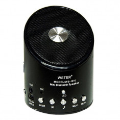 Boxa bluetooth Wster WS-Q10, radio FM, Negru foto