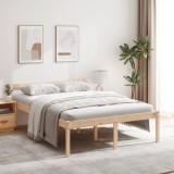 Cumpara ieftin Pat pentru seniori dublu, 135x190 cm, lemn masiv de pin