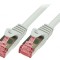 Cablu Patch S/FTP Cat6 0.25m Alb LSZH