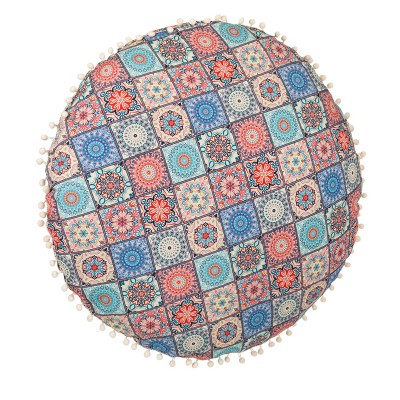 Perna decorativa Tiles Pon Pon, 60 cm, poliester, Multicolor foto